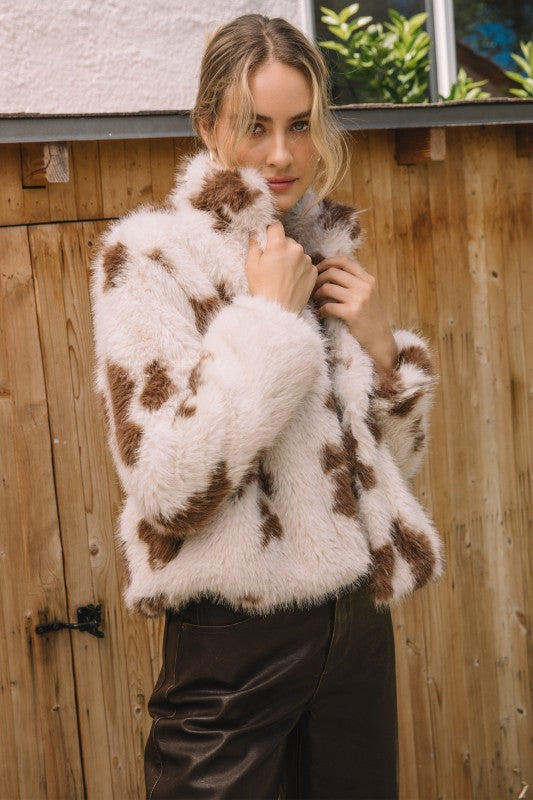 The Bronco Belle Cowhide Faux Fur Jacket