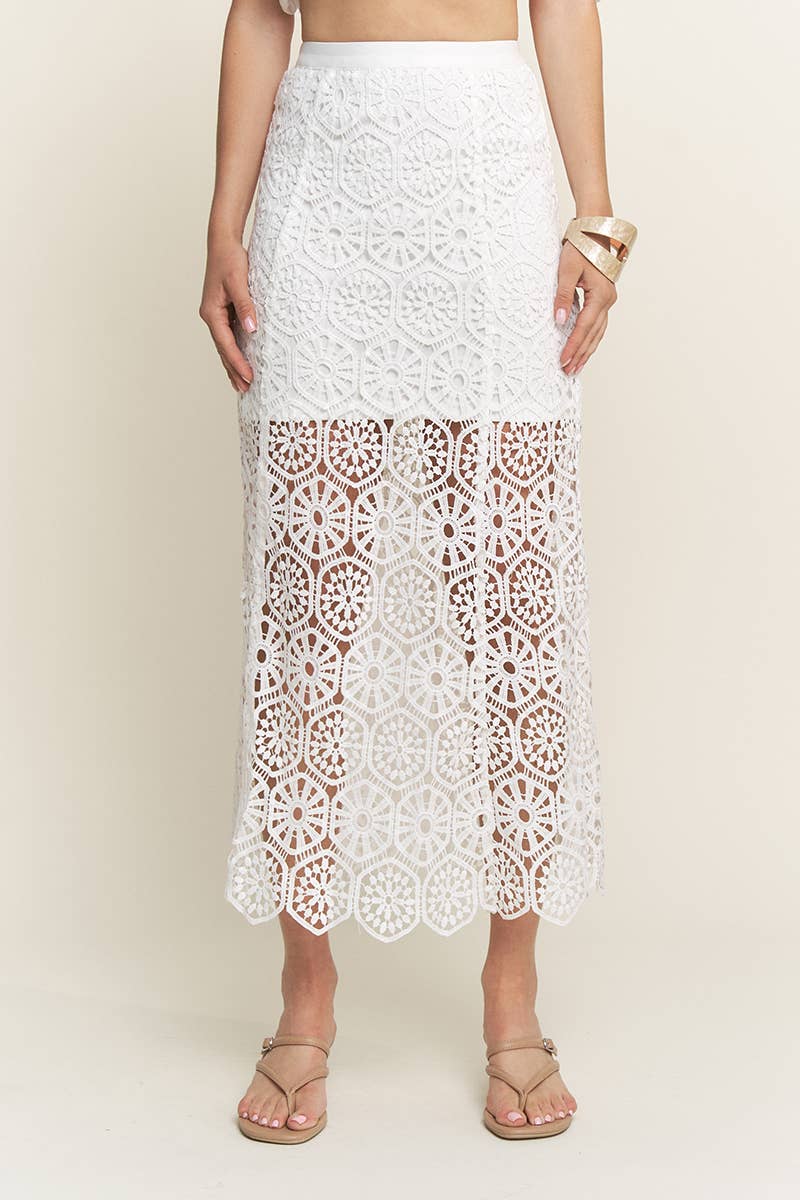 The Sunny Lace Midi Skirt