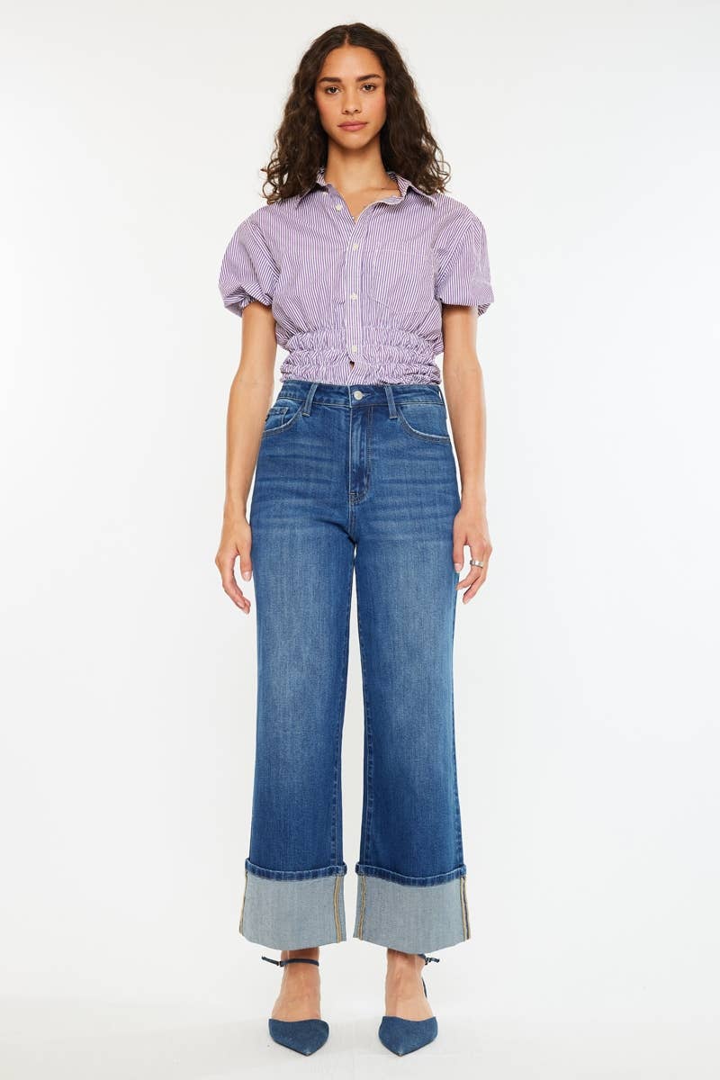 The Sheridan Cuffed Wide Leg Jean