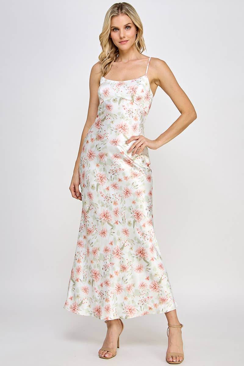 The Izzy Satin Maxi Dress