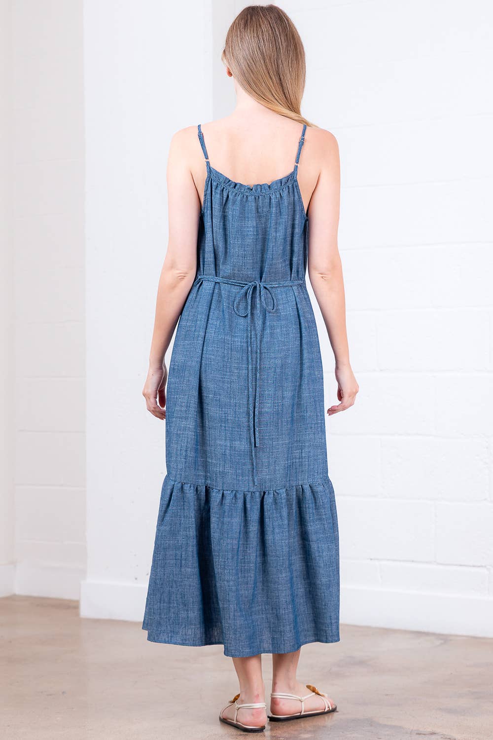 The Summer Skies Chambray Maxi Dress