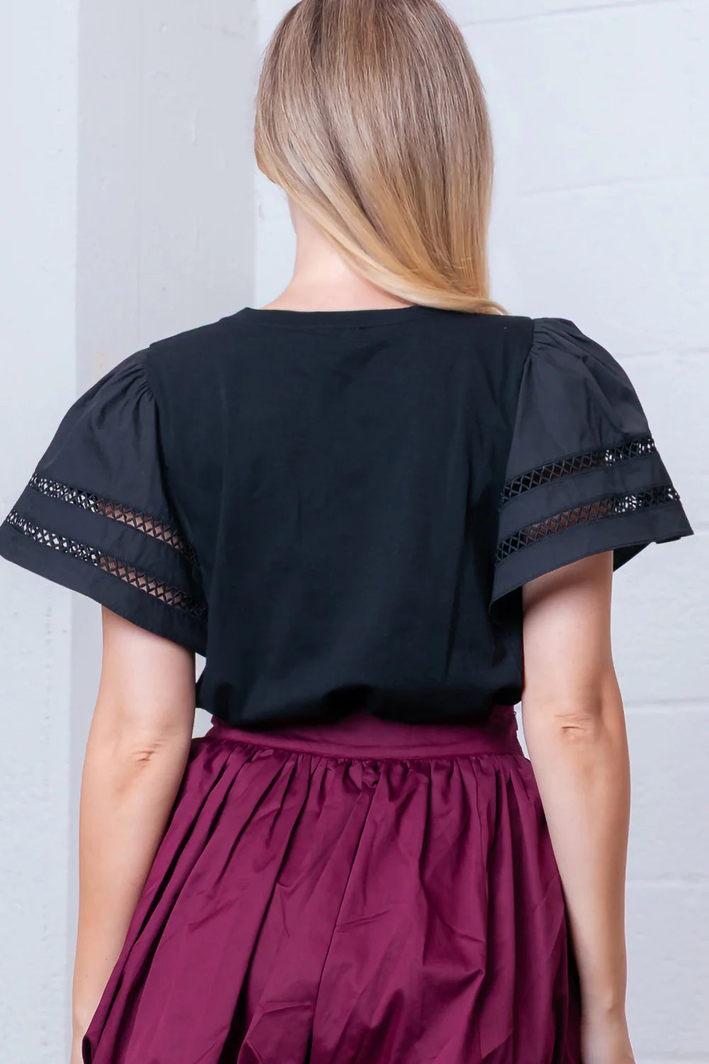 Sundown Lace Trim Blouse