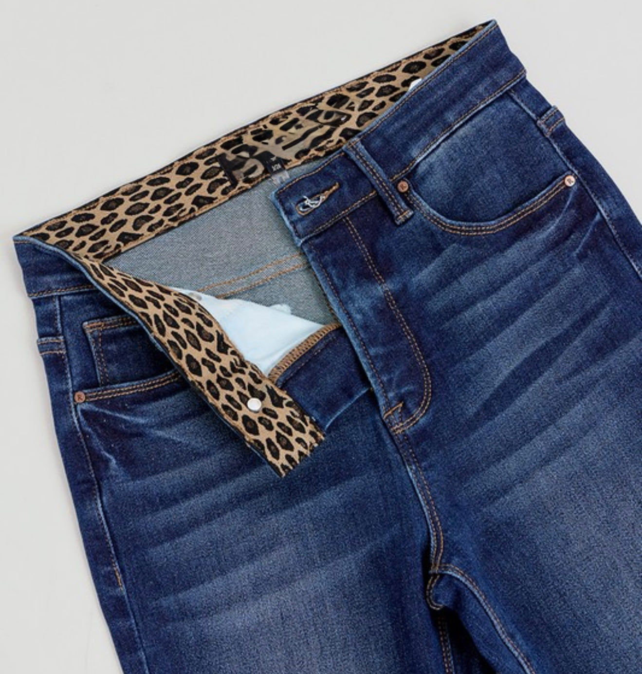 The Trisha Tummy Control High Rise Flare Elastic Band Jeans