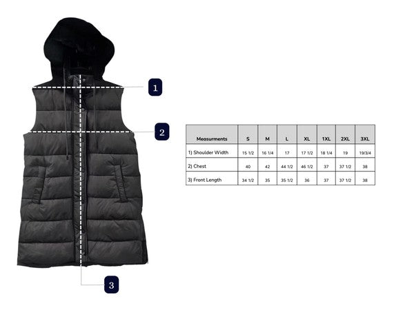 The Aspen Fur Lined Long Puffer Vest