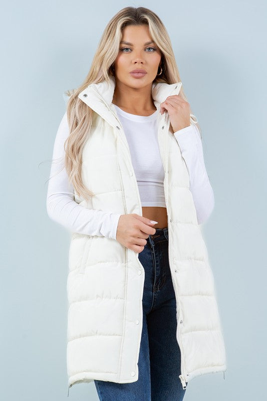 The Aspen Fur Lined Long Puffer Vest