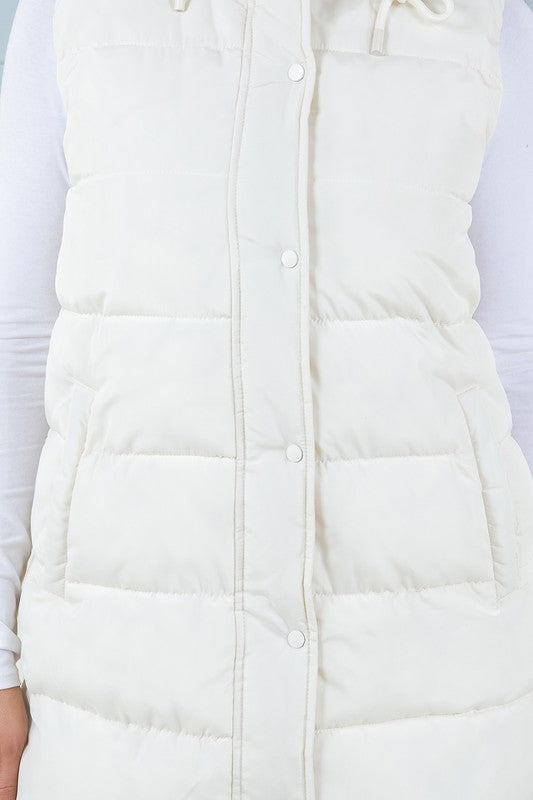 The Aspen Fur Lined Long Puffer Vest