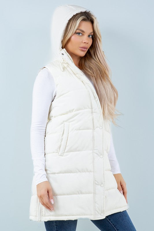 The Aspen Fur Lined Long Puffer Vest