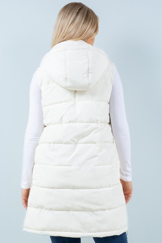 The Aspen Fur Lined Long Puffer Vest