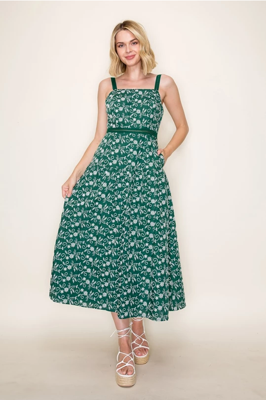 The Meadow Green Dress