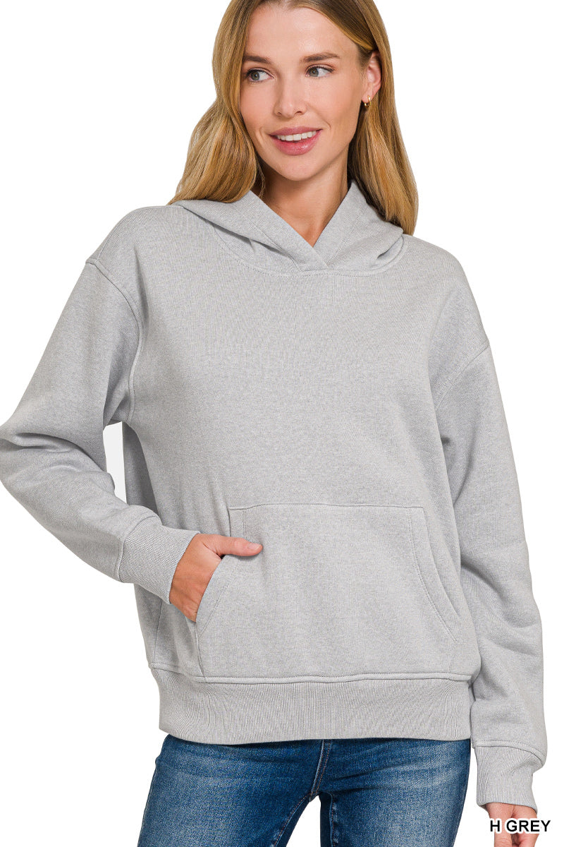 Heather Gray Hoodie & Short Sweat Set