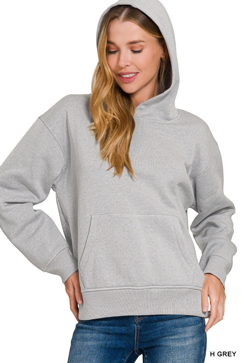 Heather Gray Hoodie & Short Sweat Set