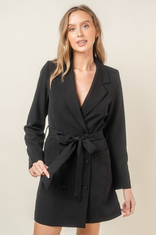 The Midnight Mesa Blazer Dress