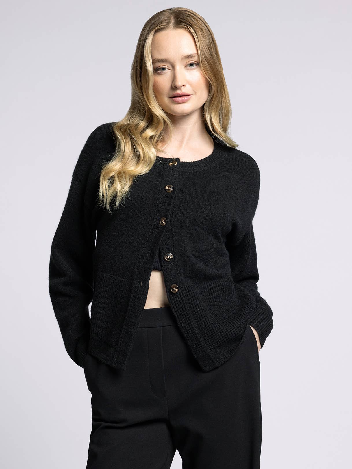 The Monroe Peplum Knit Cardigan