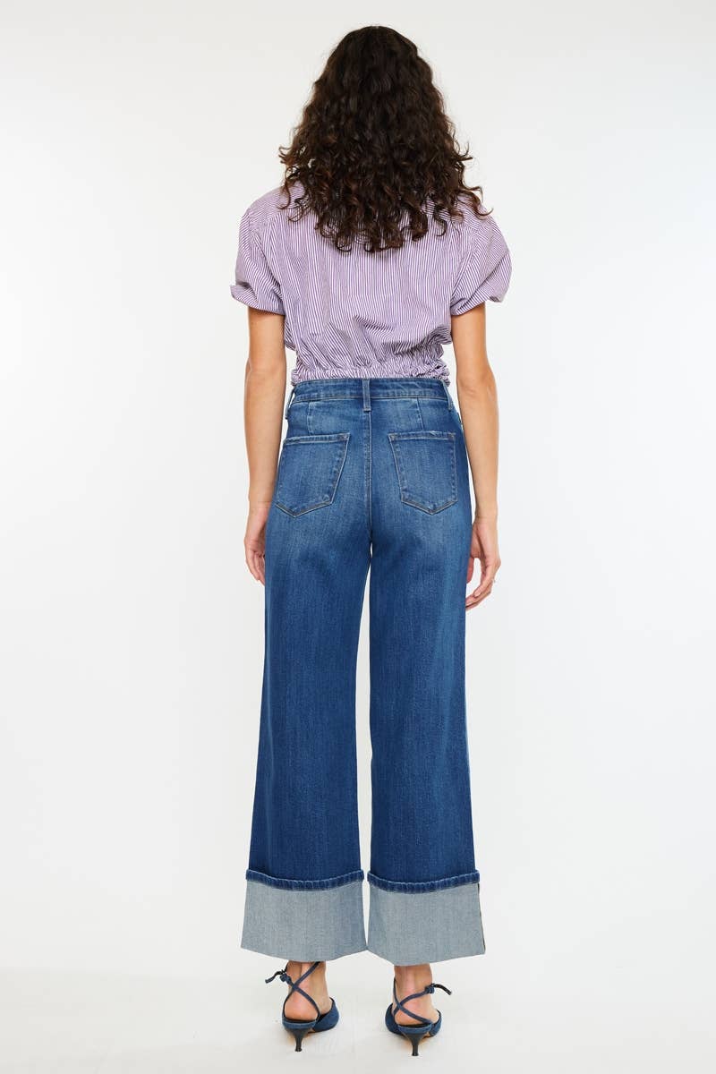 The Sheridan Cuffed Wide Leg Jean