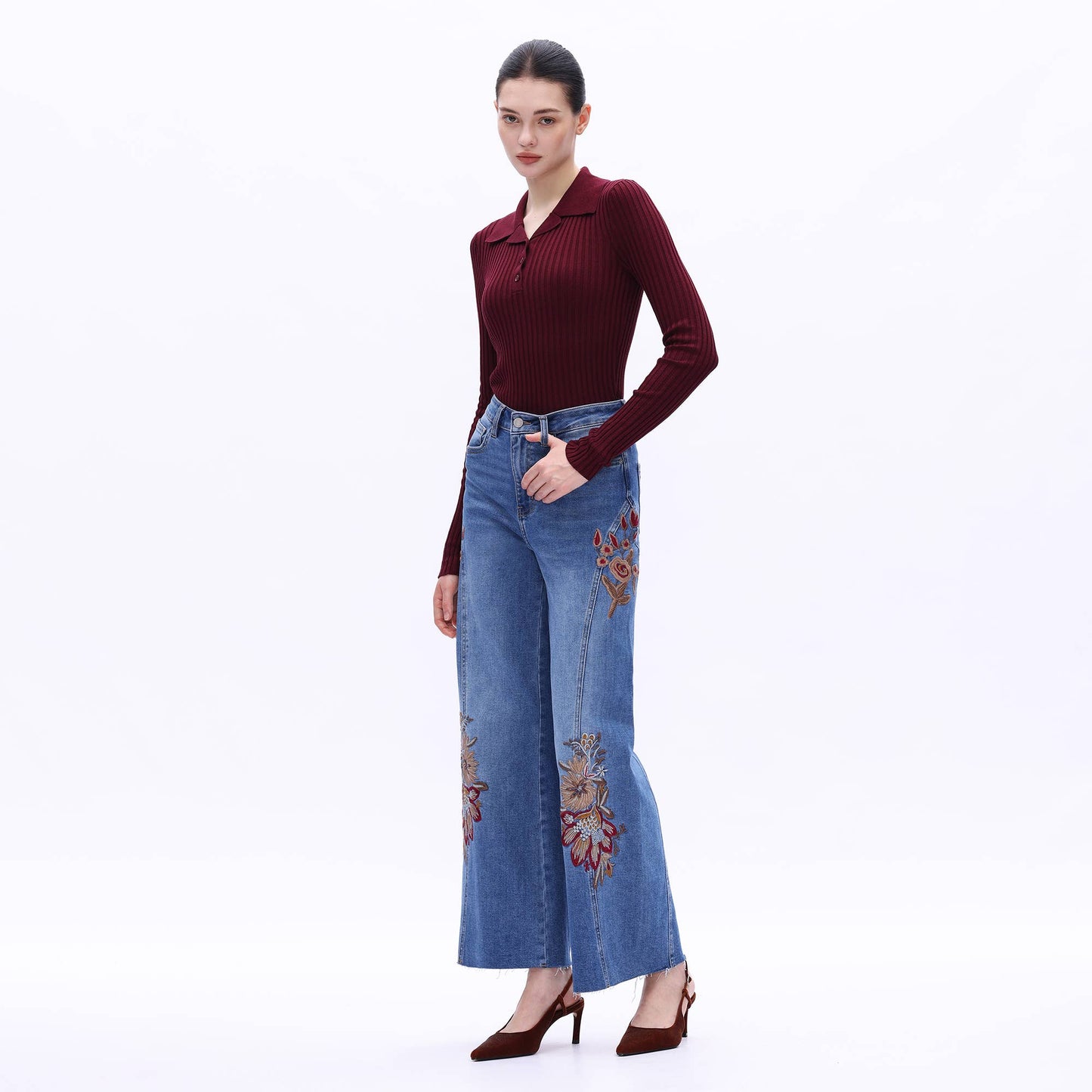The Renee Embroidered Jeans