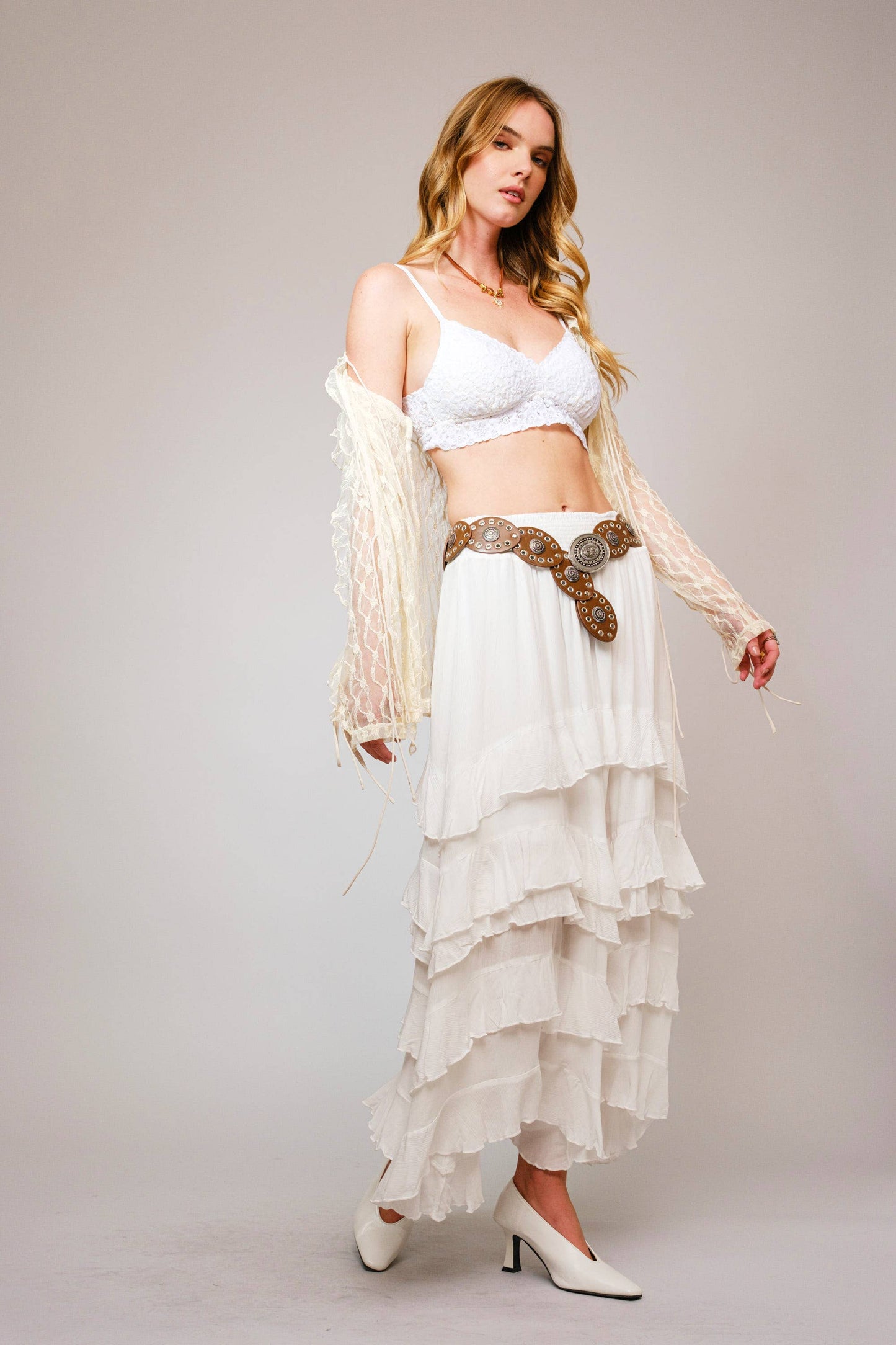 The Dani Crinkle Smocked Waist Maxi Skirt