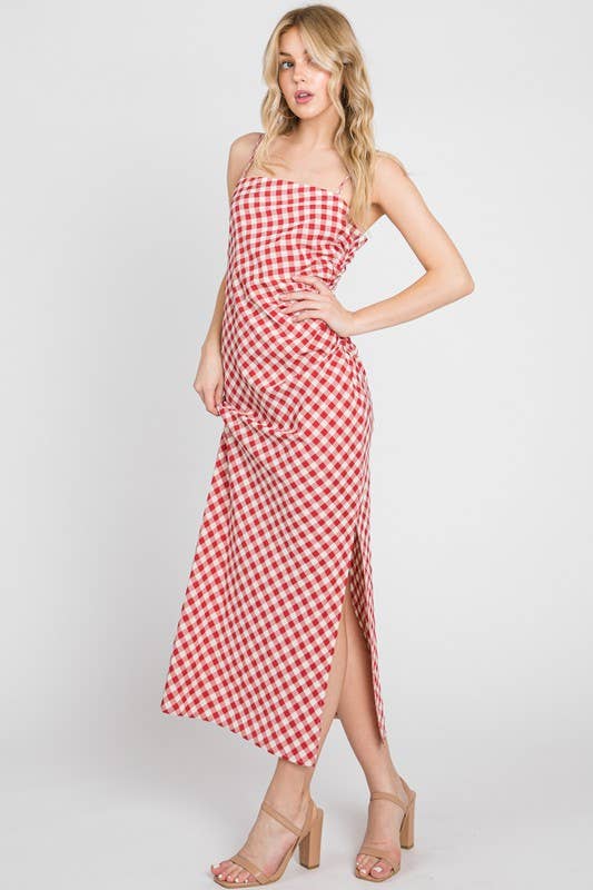 Sweet Tea Gingham Midi Dress