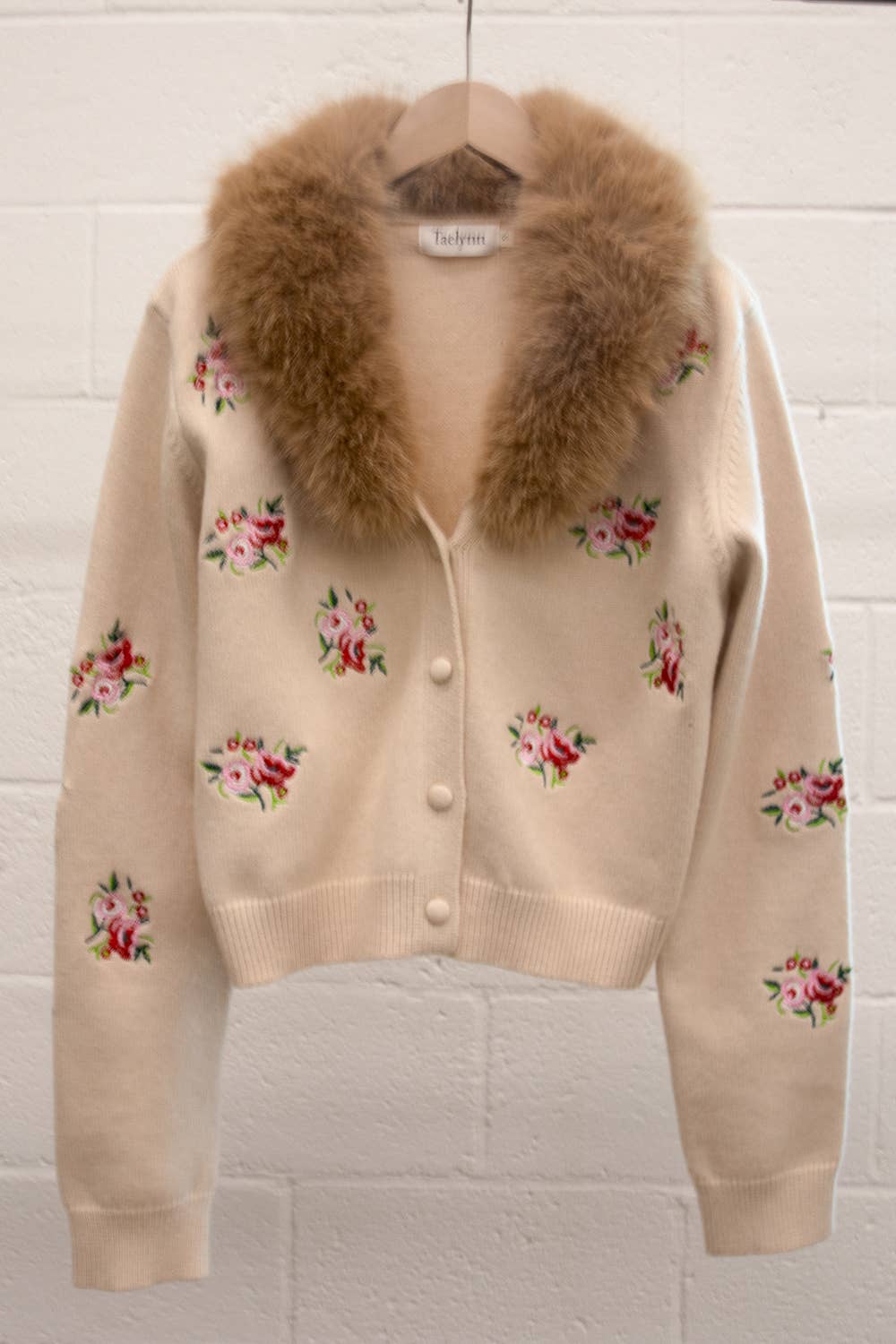 The Emilie Faux Fur Removable Collar Cardigan