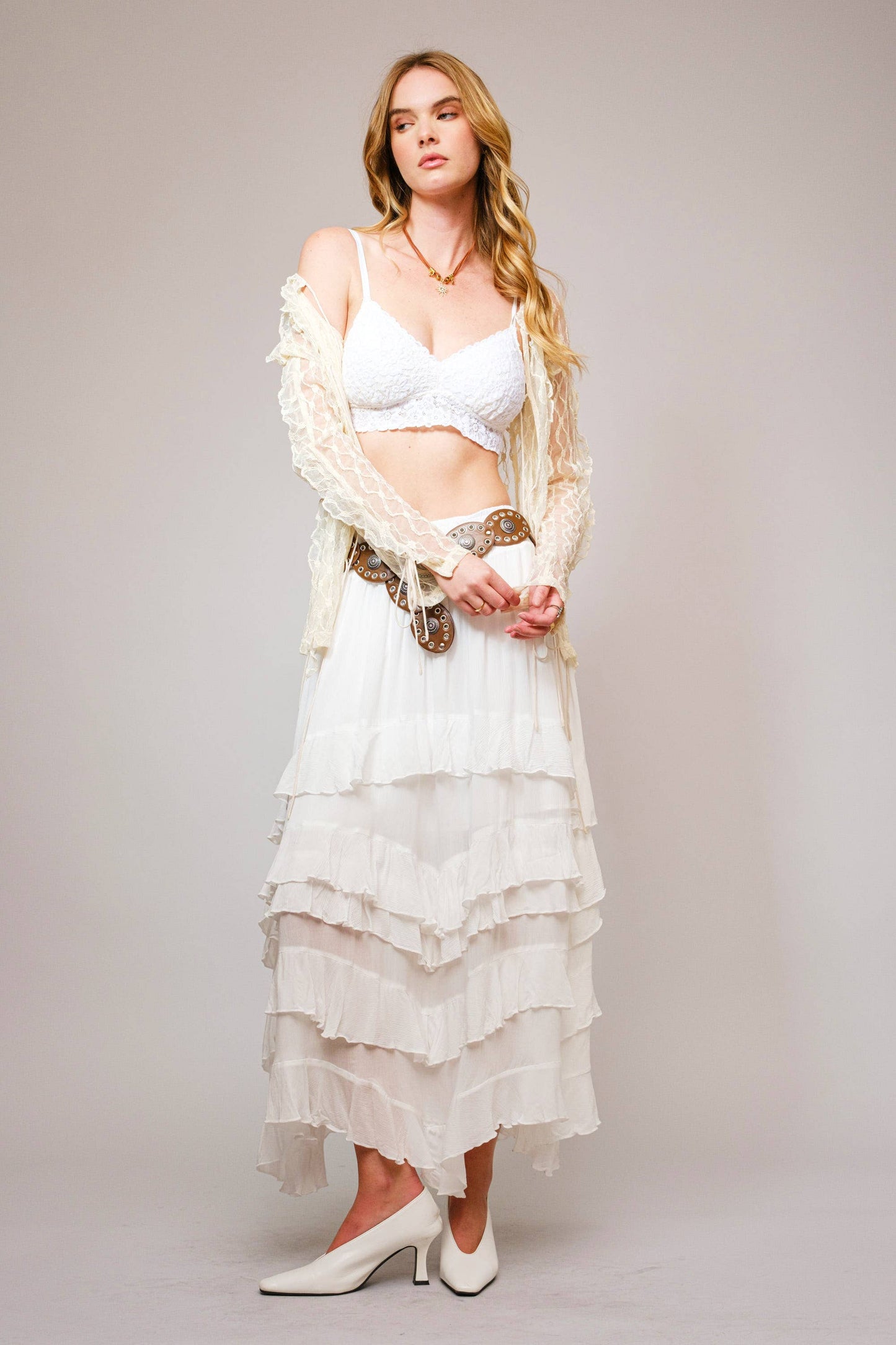 The Dani Crinkle Smocked Waist Maxi Skirt