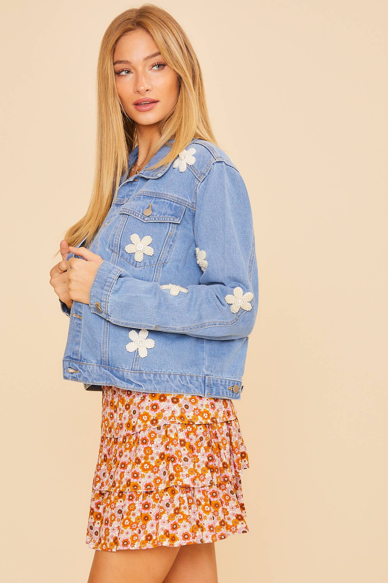 The Daisy Pearl Denim Jacket
