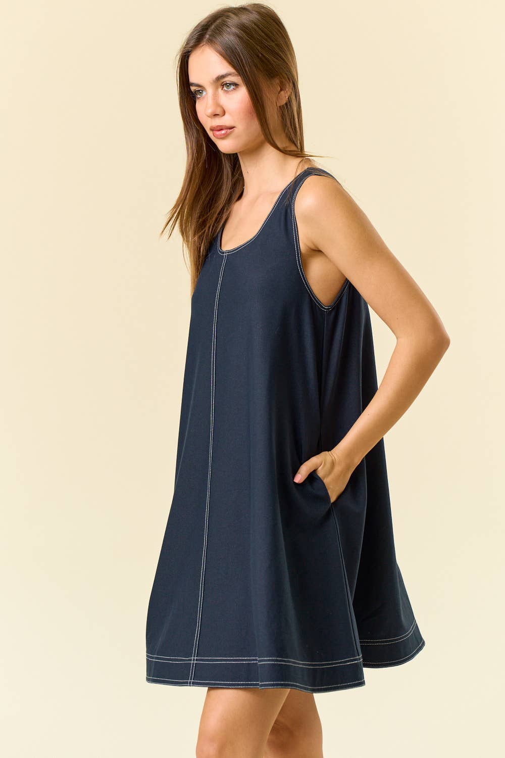 The Lauren Top Stitched Mini Dress