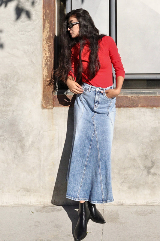 The Desiree Denim Maxi Skirt