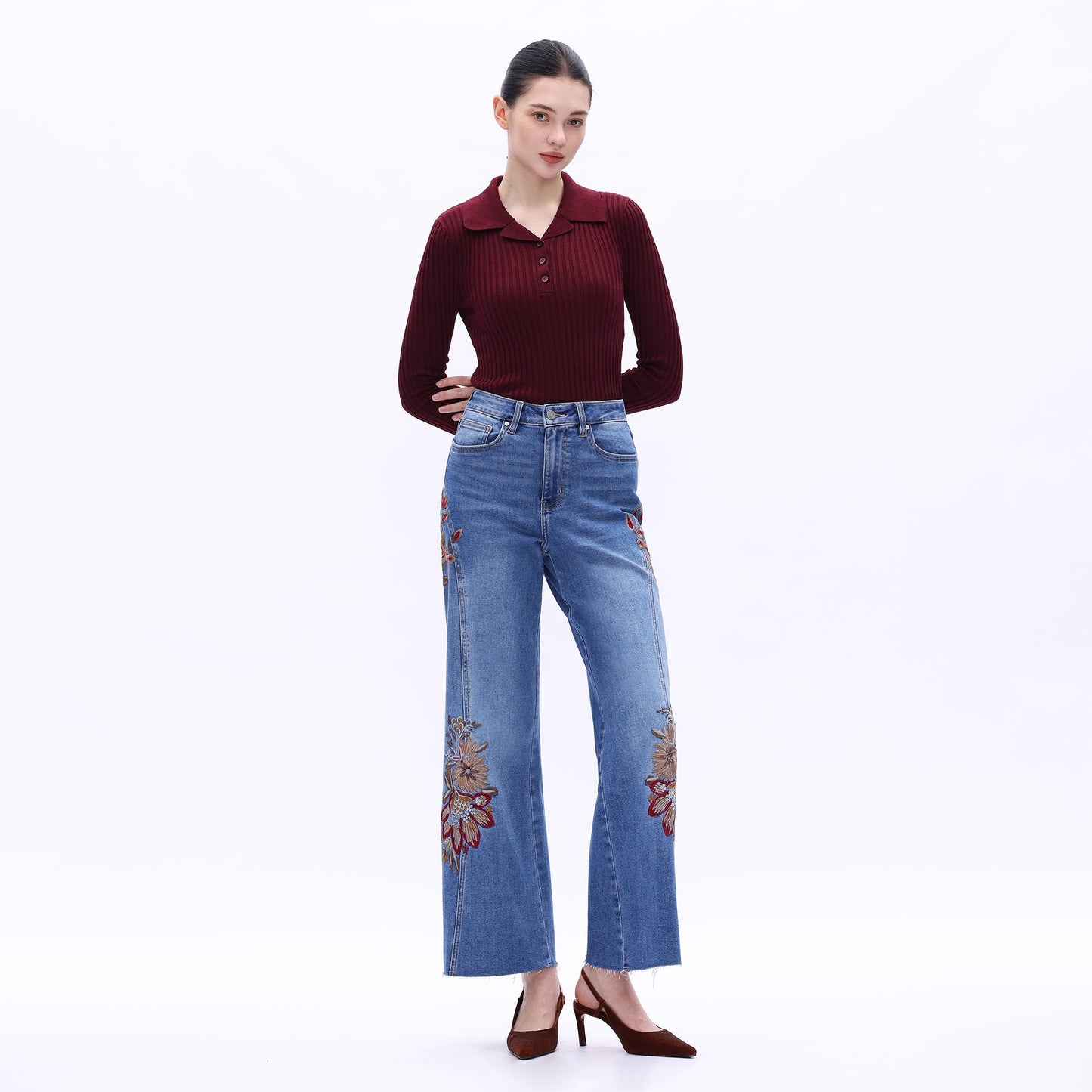 The Renee Embroidered Jeans