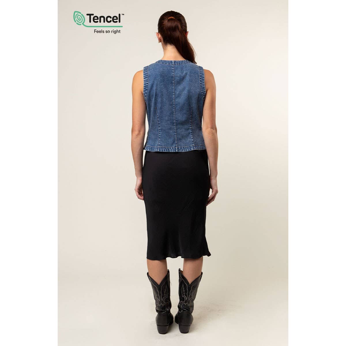 Frontier Blues Tencel Western Vest
