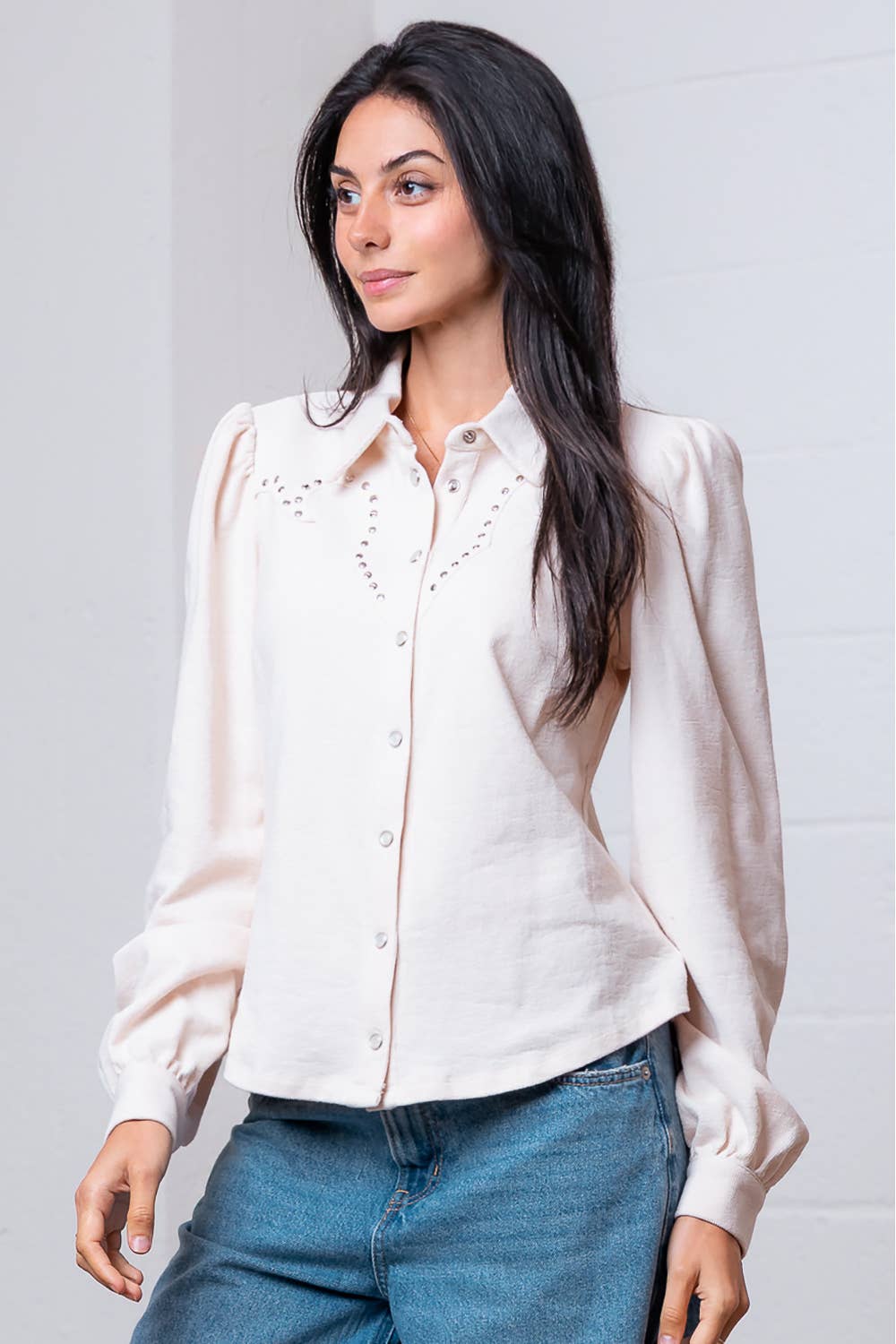 The Tatum Studded Western Blouse