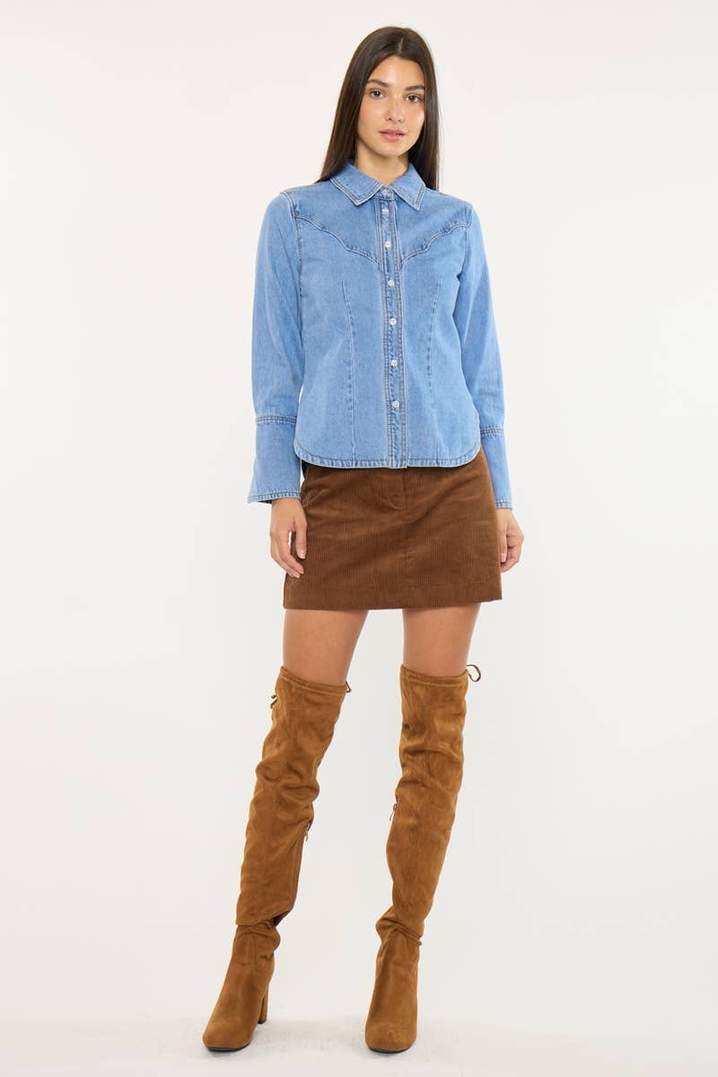 The Millie Fitted Denim Shirt
