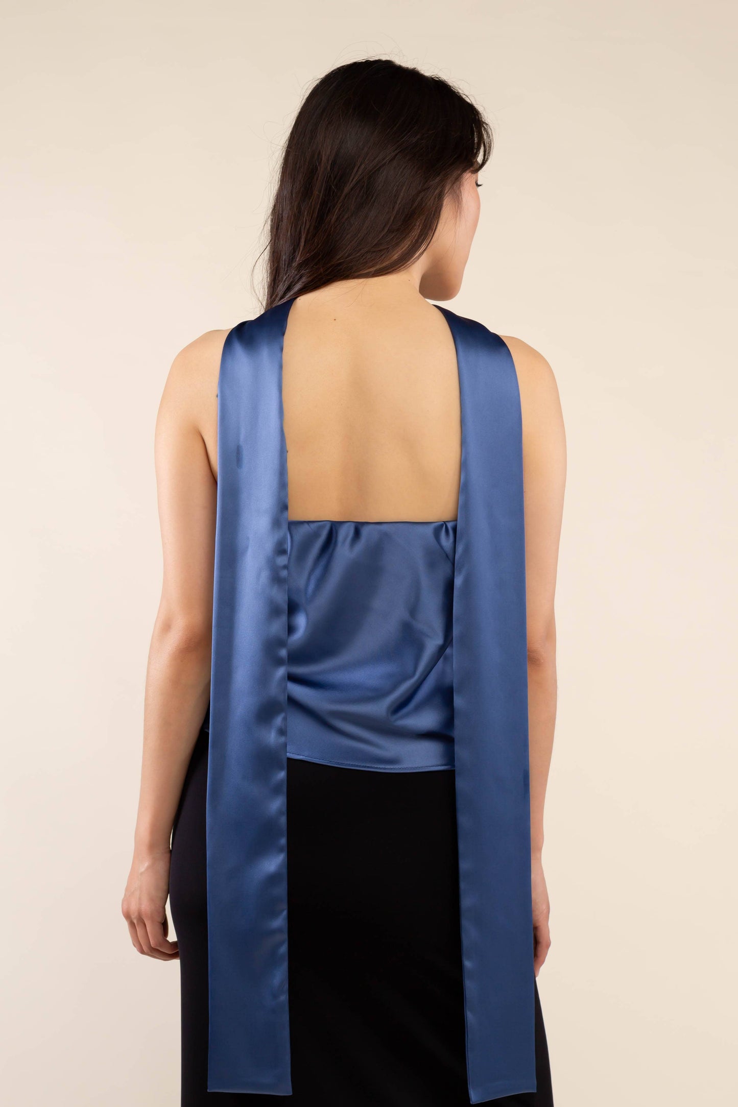 Sapphire Satin Scarf Top