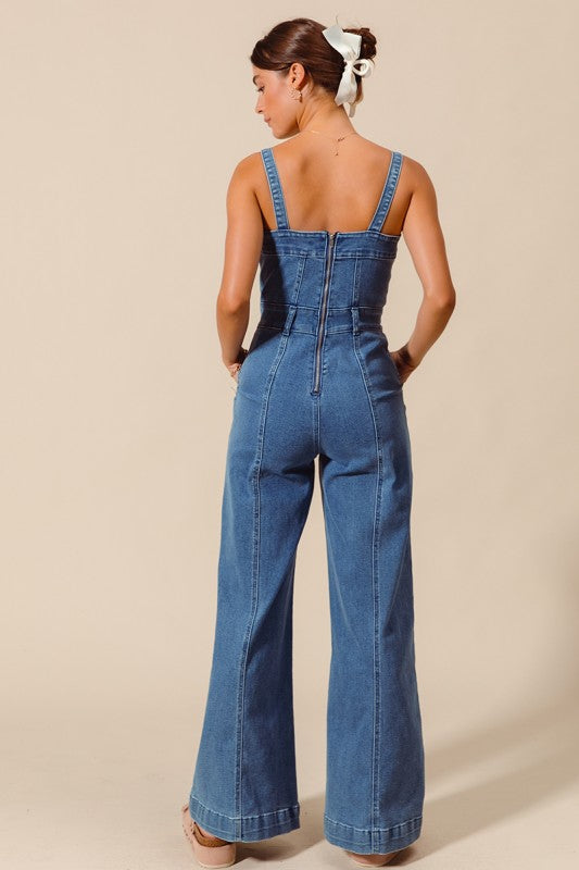 The Gemma Denim Jumpsuit