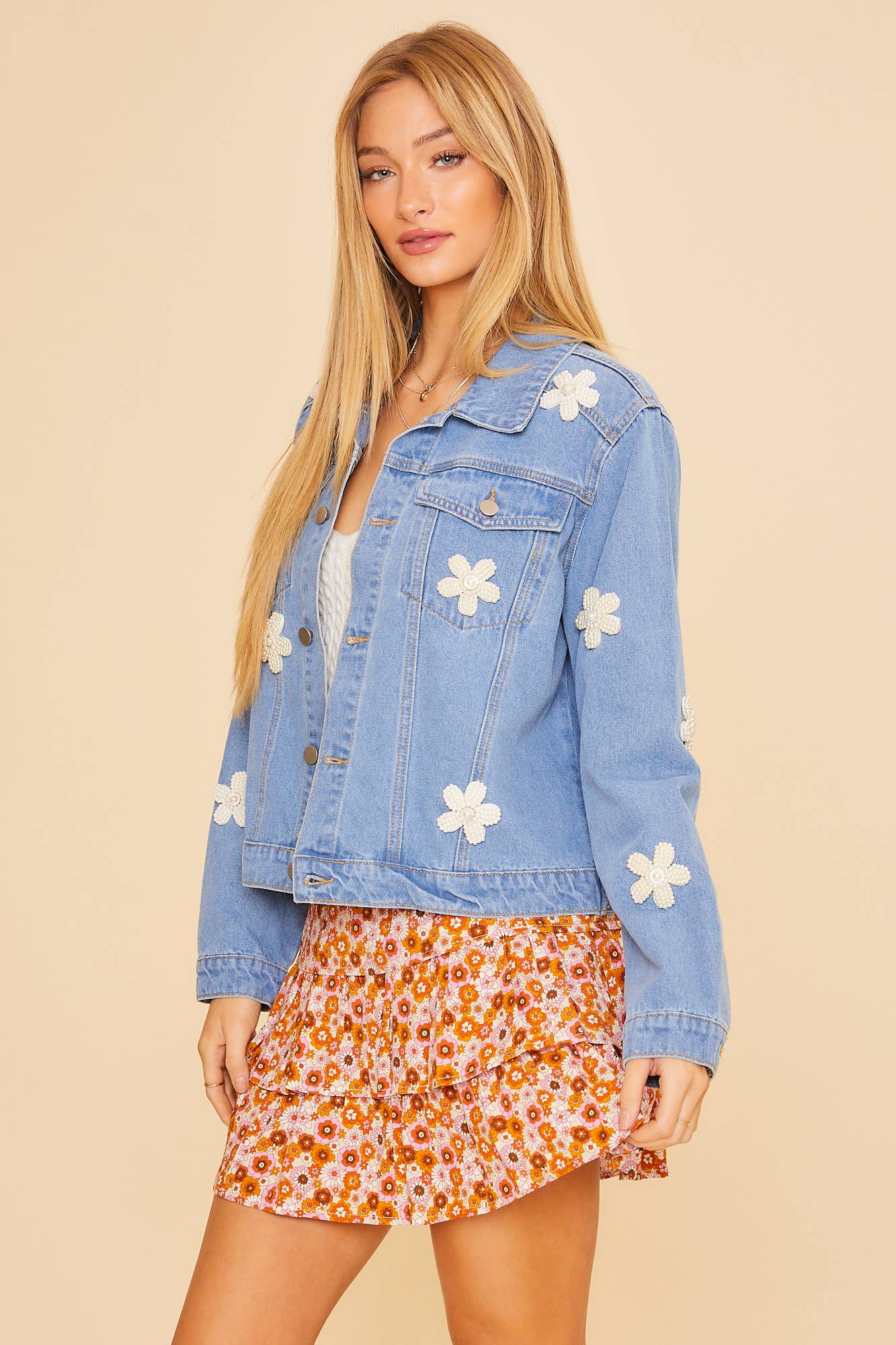 The Daisy Pearl Denim Jacket
