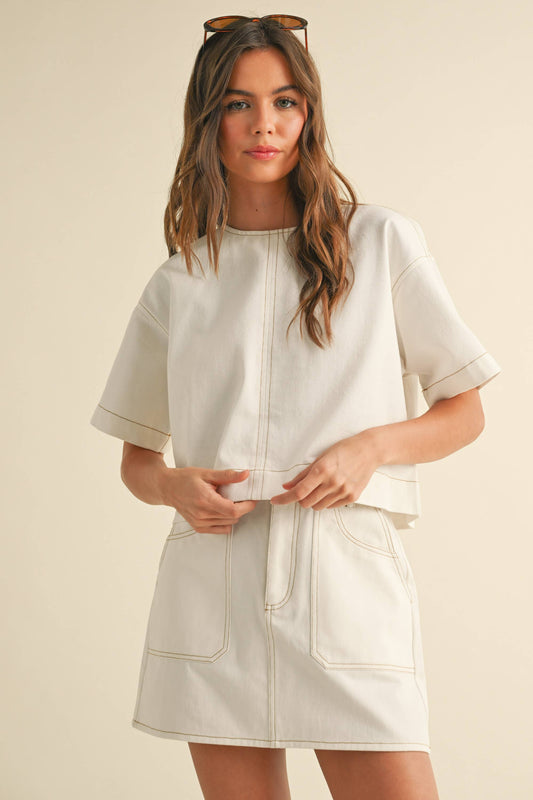 The Carley Stretch Top and Skirt Set