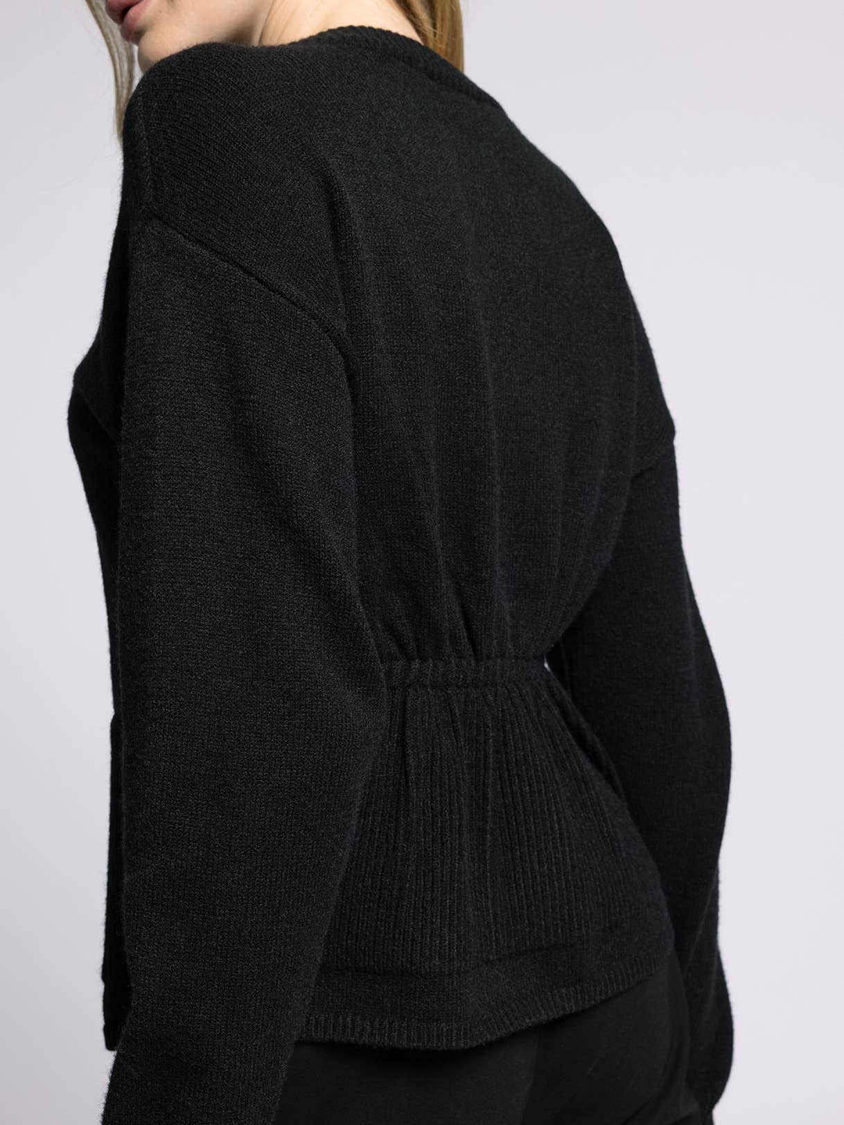 The Monroe Peplum Knit Cardigan
