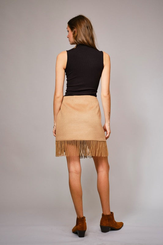 The Mesa Fringe Wrap Skirt