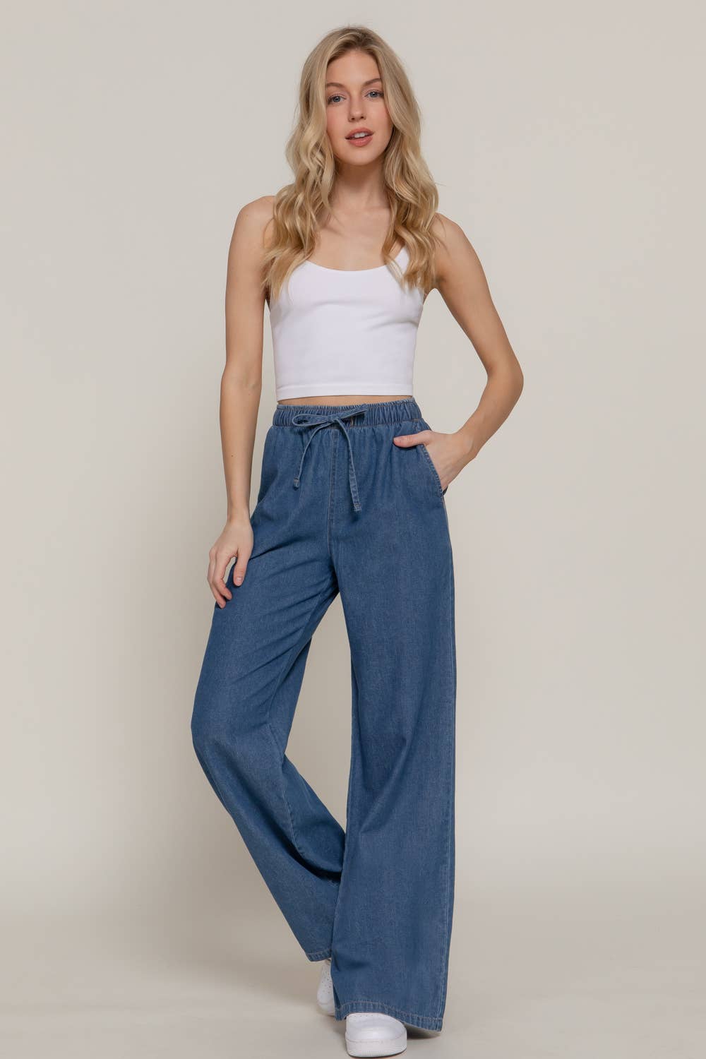 The Jolene Wide Leg Denim Pant