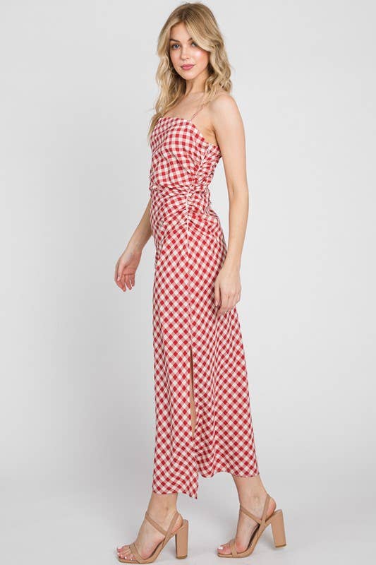Sweet Tea Gingham Midi Dress