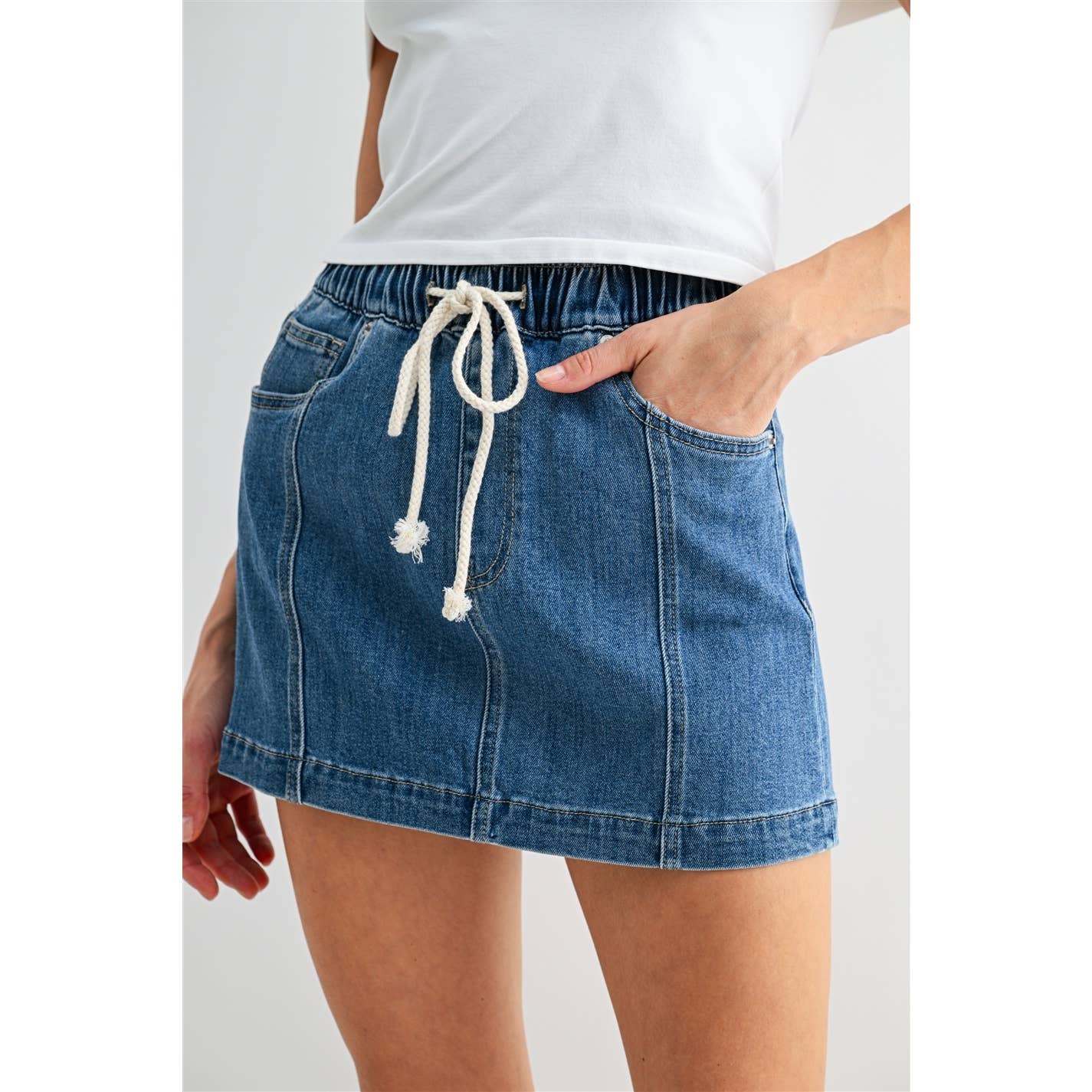 The Getaway Mini Skirt - Havelock Blue