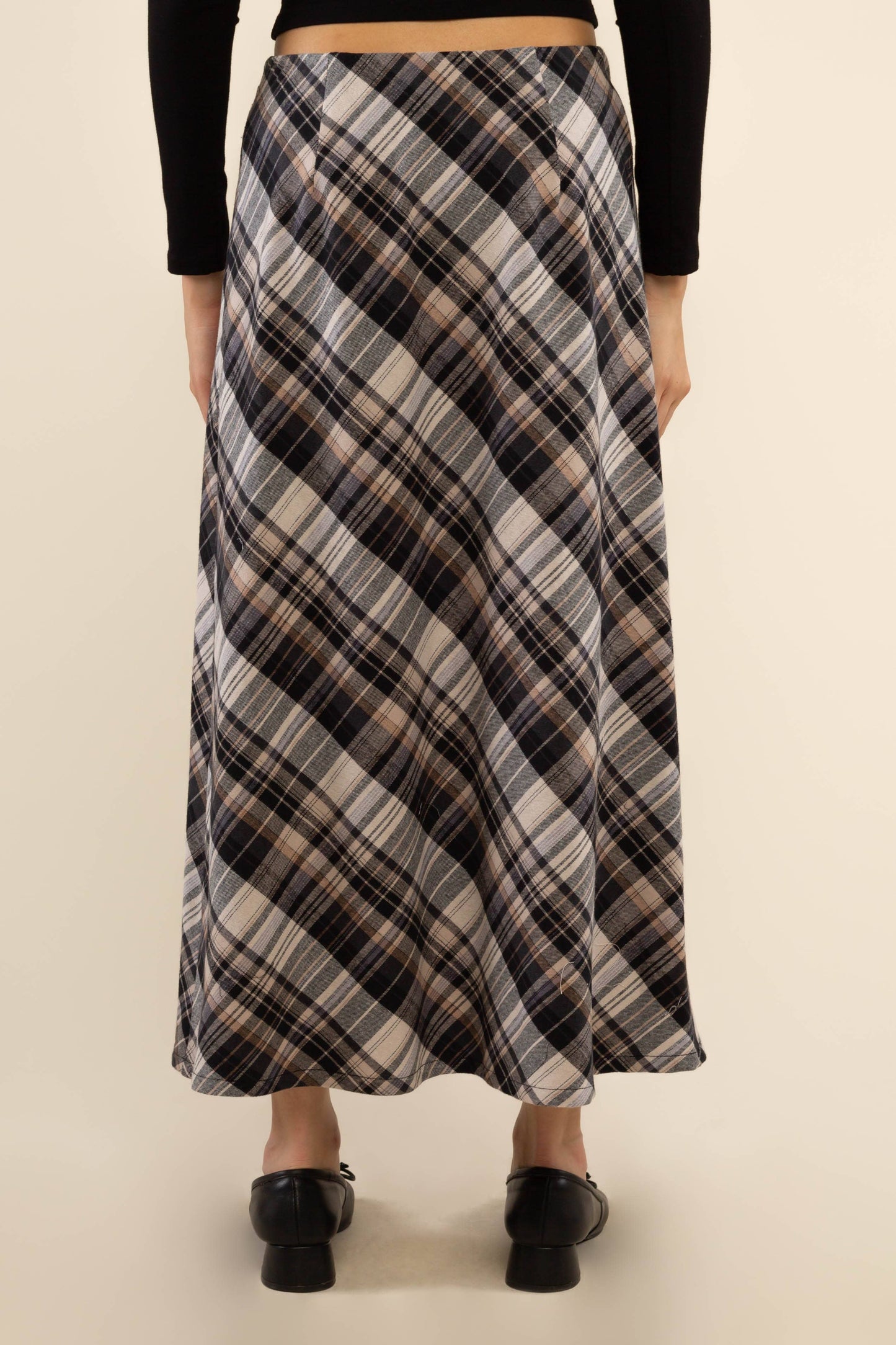 The Delaney Flannel Plaid Maxi Skirt