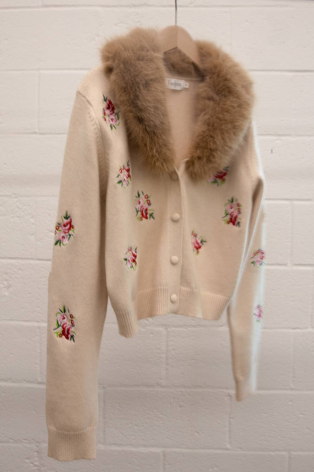 The Emilie Faux Fur Removable Collar Cardigan