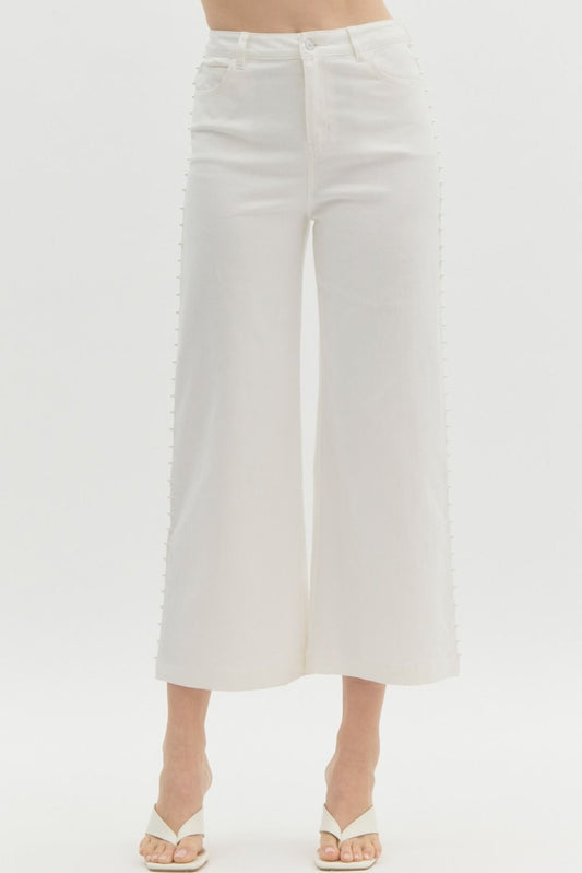 The Abby White Pearl Embellished Jean