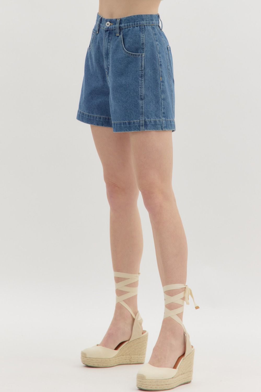 The Darcy Denim Seamed Short