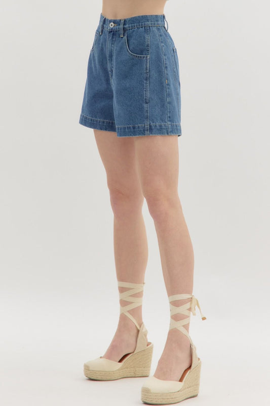 The Darcy Denim Seamed Short