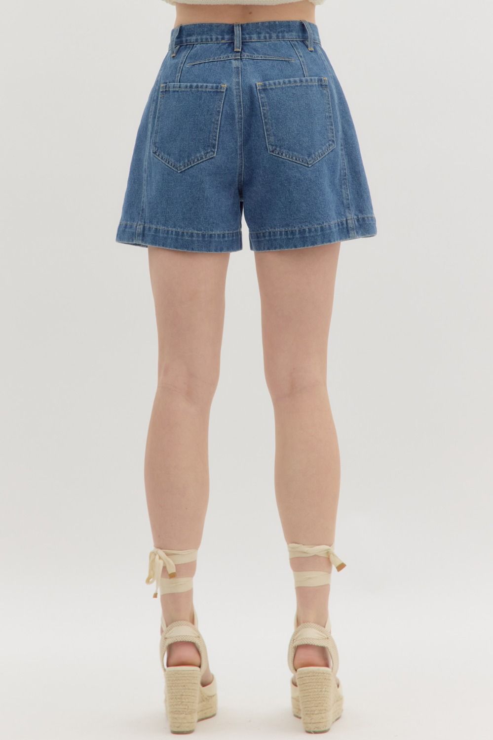 The Darcy Denim Seamed Short