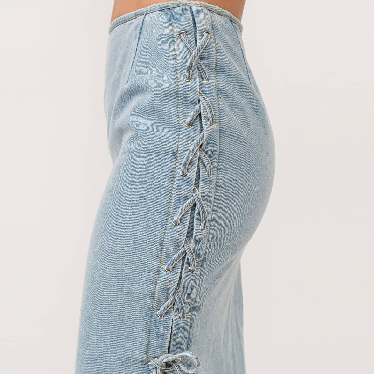 The Esme Lace Up Maxi Skirt
