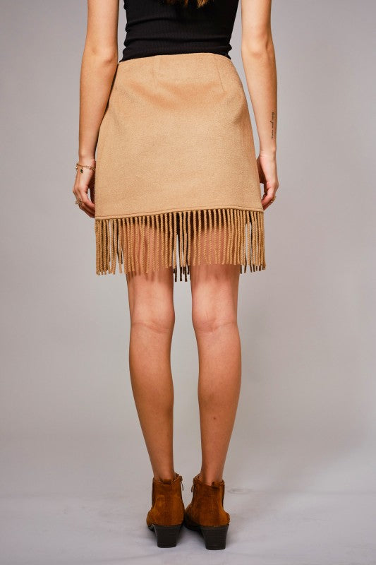The Mesa Fringe Wrap Skirt