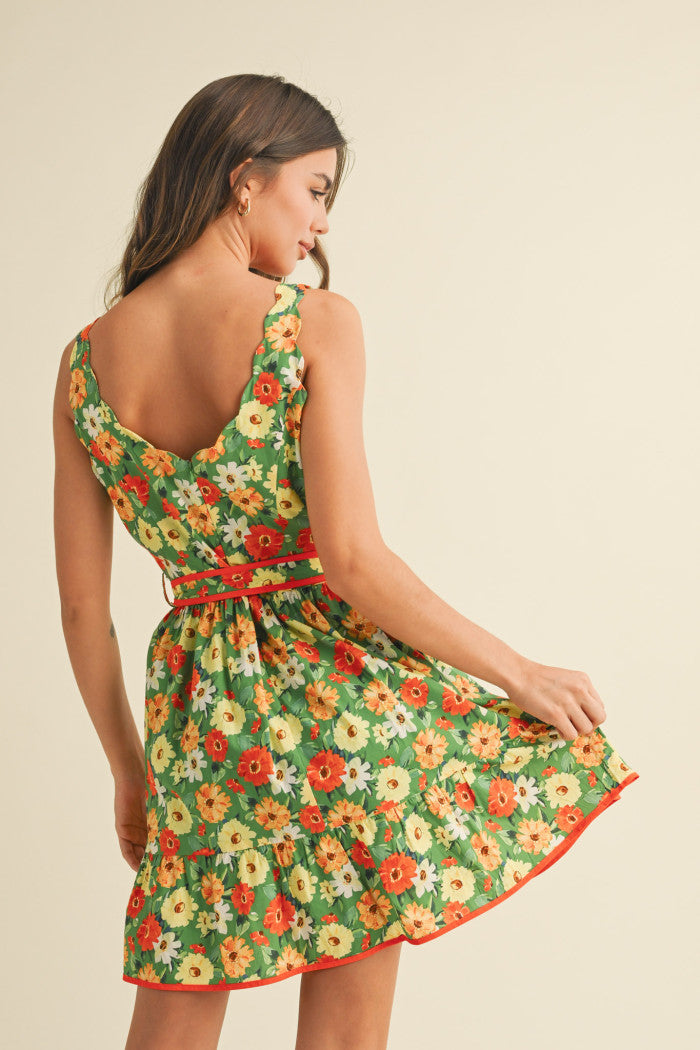 The Dixie Green Floral Dress