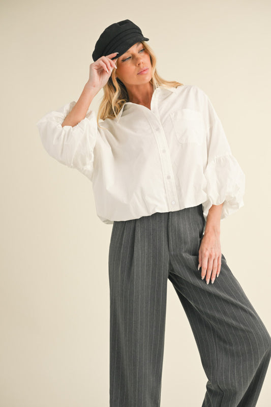 The Bobbie Bubble Hem Top