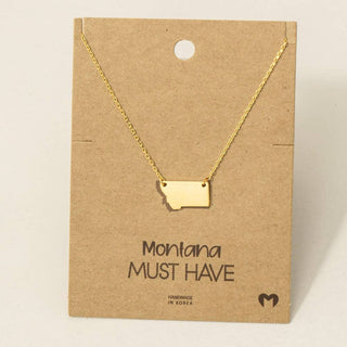 Montana State Pendant Necklace